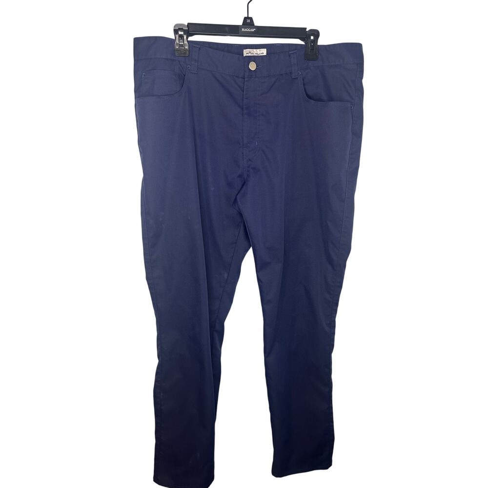 Peter Millar Crown Crafted Performance 5 Pocket Pants Navy Men's 38 x 32 Golf - Picture 1 of 5